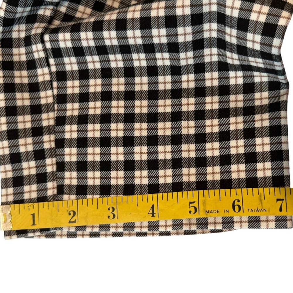 Gingham Stretch Pull-On Pants Women's 12 Preppy Business Casual Workwear Staple - Picture 9 of 9